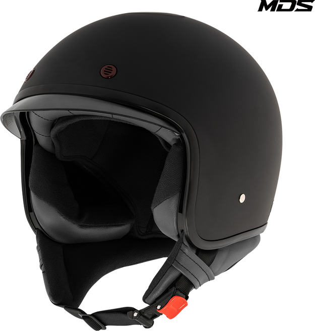 오토바이 스쿠터 배달 슈퍼커브 헬멧 MDS 매그넘 하프 오픈페이스 경량 KC인증 단색, 플레인 매트 블랙