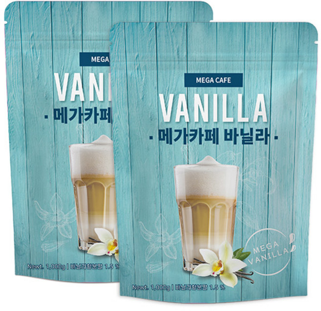 메가카페 바닐라 파우더 1kg 2개세트, 1개입, 2개