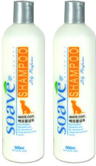 애견용 백모용 하얀털 강아지 전용 샴푸, 2개
