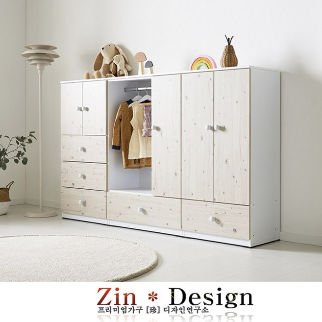키즈 어린이 초등학생 옷장 행거 서랍장 수납장 모음, 800 수납장_[도어형], 화이트