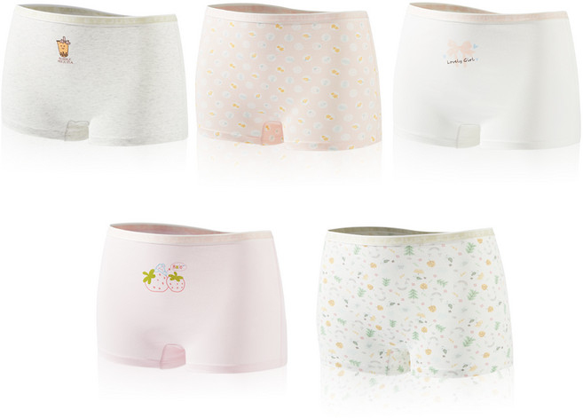 스콕스 여아 주니어 아동 유아 드로즈 사각 팬티 5개 1세트