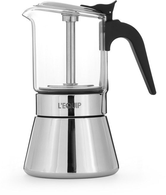 리큅 스테인리스 모카포트 강화유리 6컵 240ml LMP-GS240, 단품