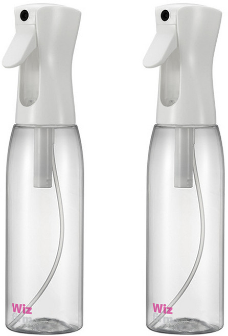 위즈펌 안개분사분무기 500ml 미세 스프레이 식물 미용실 반자동 미니 물분무기, 2개, A 화이트크리스탈