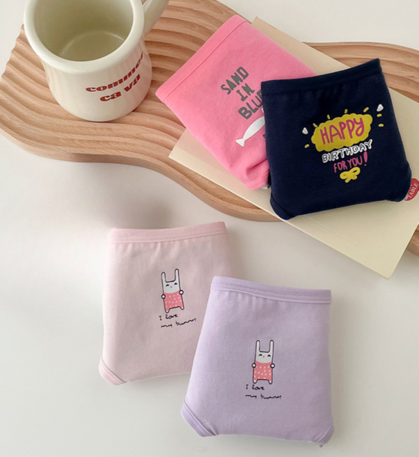 메라빌리아 그날에도 안심 주니어 생리 팬티 4장