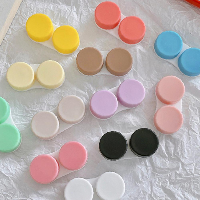 원데이 렌즈케이스 콘택트 소프트 렌즈통 컬러 8color, 하얀색, 1개