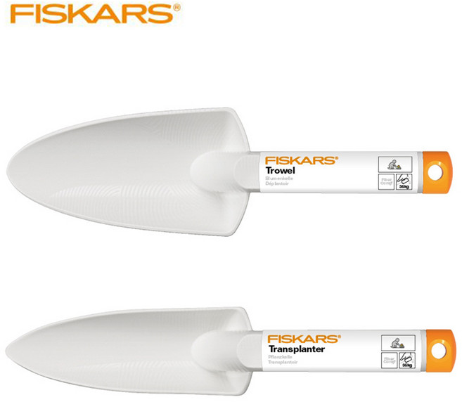 피스카스 폴란드산 원예공구 녹방지 화이트 모종삽(1027032) 꽃 이식삽 괭이 갈퀴 갈고리, 1개