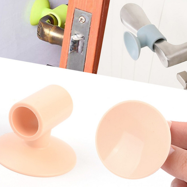 흡착식 문닫힘방지쿠션 문고리받침대 도어완충 충돌범퍼1P, 1개