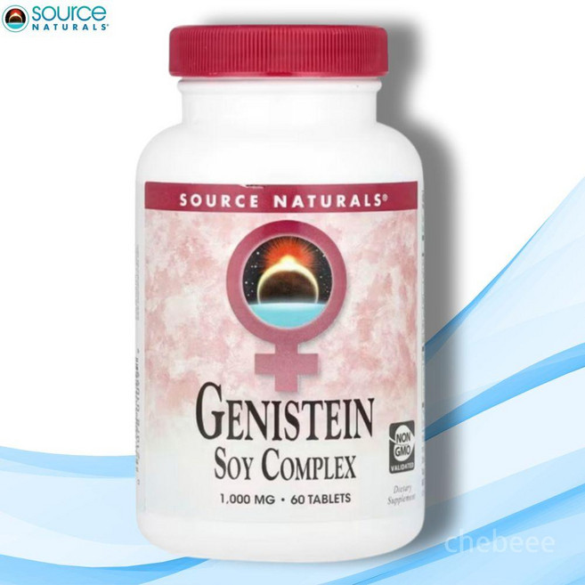 Source Naturals 제니스테인 소이 컴플렉스 1000mg 타블렛, 1개, 60정