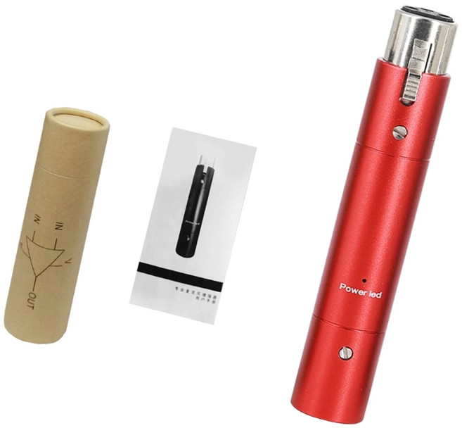 다이나믹 마이크 프로페셔널 앰프를 위한 마이크 프리앰프 클린 최대 28dB 향상, 빨간색