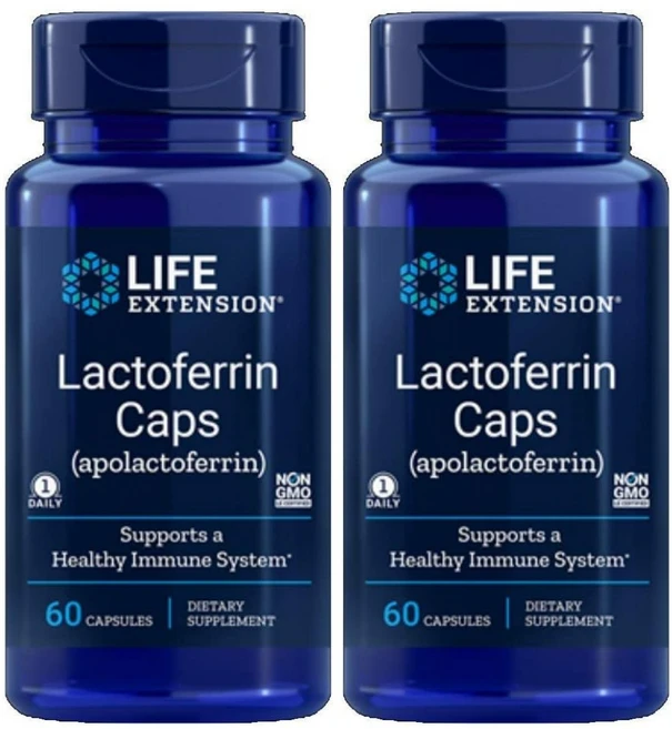 라이프익스텐션 락토페린 300mgs 60캡슐x2개 아폴락토페린 미국 영양제, 60정 - 쿠팡