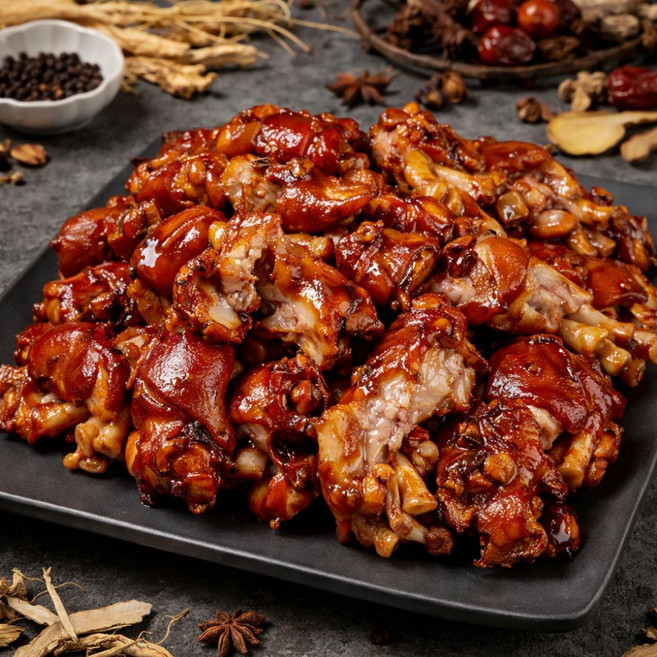 [재구매율1위] 미니 족발 한방 프리미엄 돼지족발 앞다리 디아머스, 4개, 750g