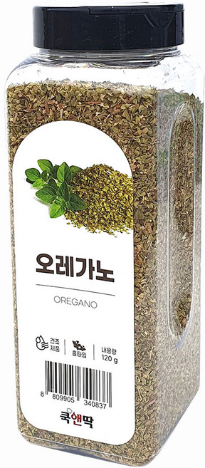 쿡앤딱 오레가노 120g 허브 가루 분말 분 이탈리아 피자 파스타 토마토 닭가슴살 해산물, 1개