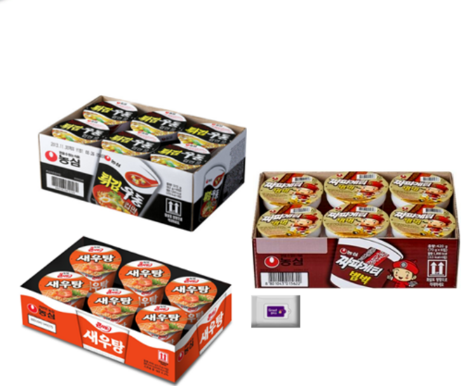 짜장범벅소컵6입+튀김우동소컵6입+새우탕소컵6입, 1개