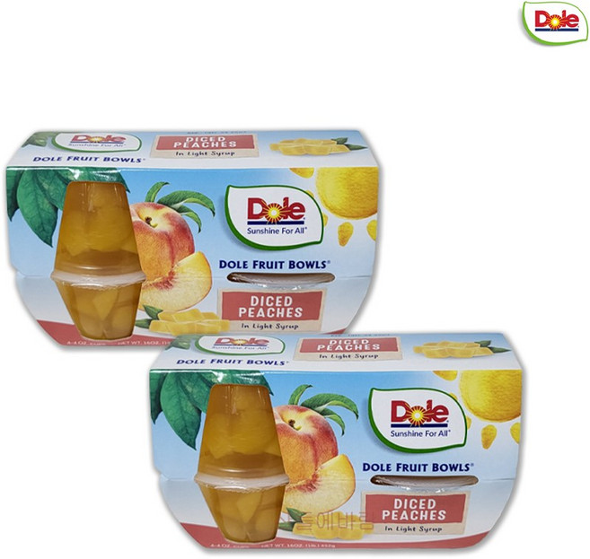 Dole 돌 다이스 복숭아 컵과일 113g x 8개 과일컵 과일간식