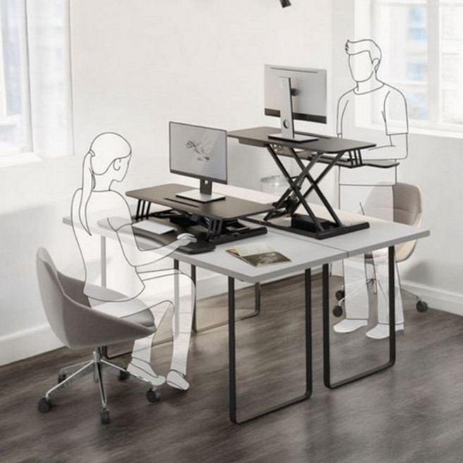 모션데스크 높이 조절 데스크 950x400mm 스탠딩 전동 높이 조절 워크스테이션 wis+1361pq
