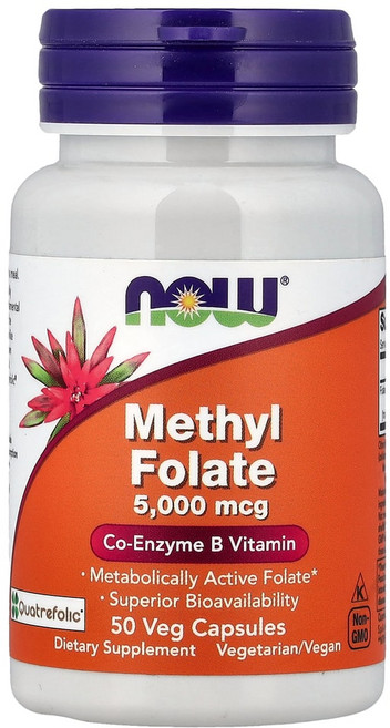 나우푸드 메틸 폴레이트 5000mcg 베지 캡슐 비건, 50정, 1개