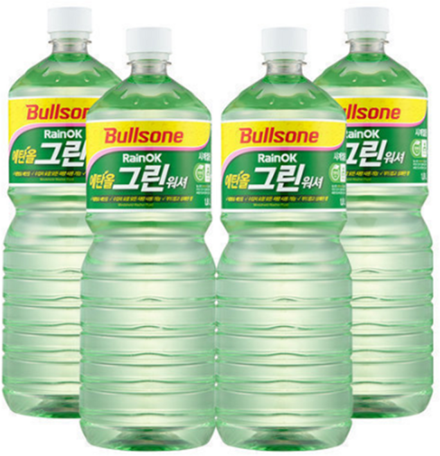 불스원 레인OK 에탄올 그린워셔 1800ML 4개