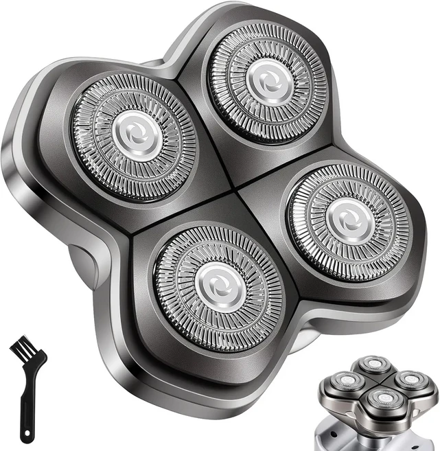 새로운 프로4 면도기 헤드 교체품 스컬 핏불 버터플라이 키스 프로 및 팜 면도기와 호환 습식 및 건식 면도, 03 3PCS