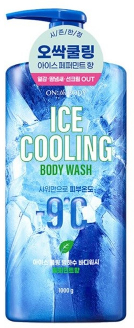 온더바디 아이스 쿨링 빙하수 바디워시 페퍼민트향, 6개