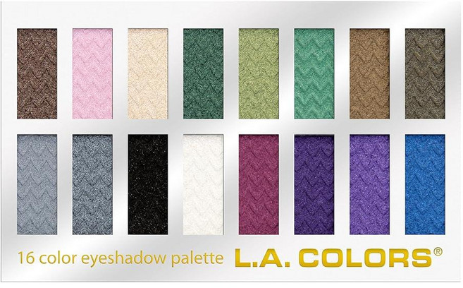 L.A. Colors 16 컬러 아이섀도우 팔레트 고급 28.9g(1.02온스) 184188, 1개, Smokin