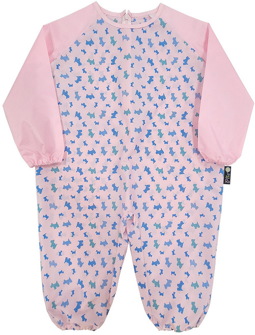 아동 전신미술가운 배색형, 핑크강아지