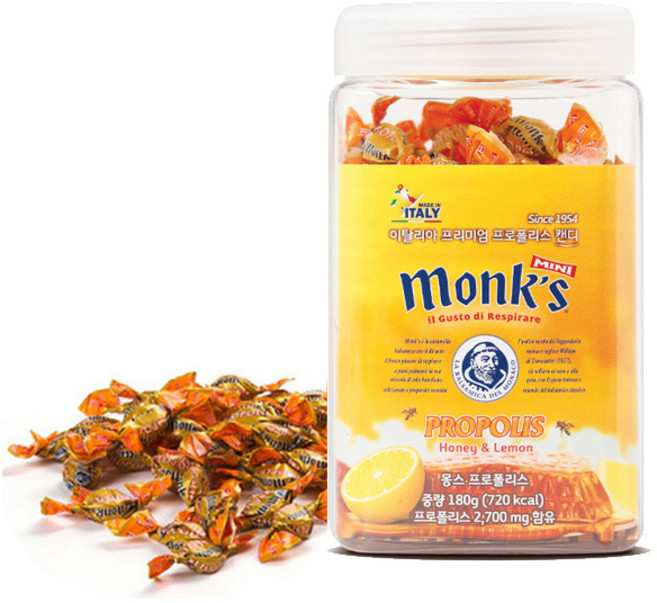 [몽스] 프로폴리스 목캔디 180g 아이스버그 허브캔디 민트사탕 미니사탕 멘톨 유칼립투스, 1개