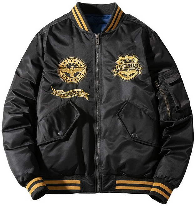 제이피엠 남자 슬림패딩 겨울 항공점퍼 독수리자수 아우터 늦가을부터 겨울 초봄까지 착용가능 패딩점퍼 항공점퍼 블루종 GA7