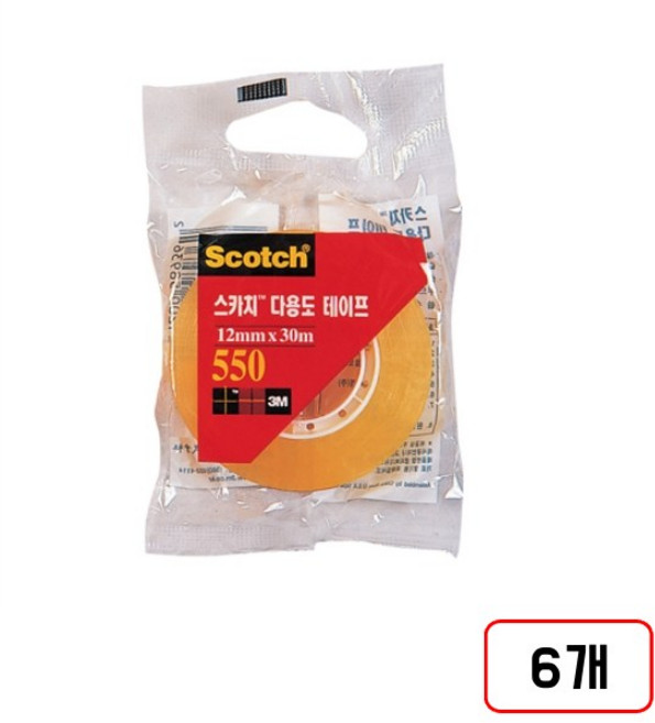3M)스카치테이프 리필(550R), 6개, (12mm*30m/M323020)