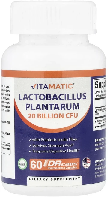 몸관리하세요 겨울입니다 Vitamatic 락토바실러스 플란타럼 DRcaps® 하이프로멜로오스 캡슐 60정 특별관리진행, Vitamatic락토바실러스플란타럼DRcaps하이프로멜, 1개 - 쿠팡