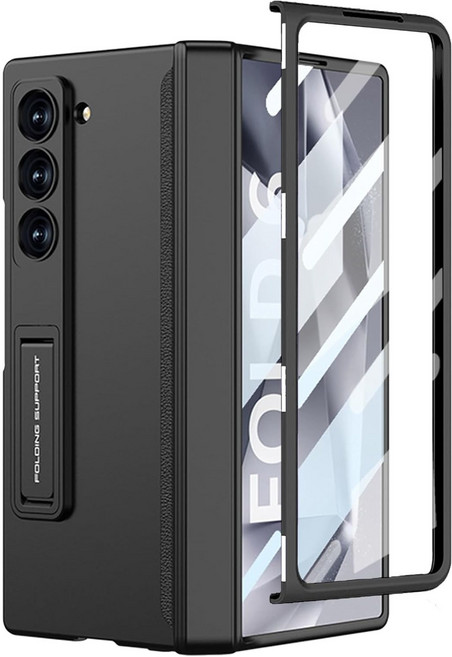 헤미션 갤럭시 Z폴드6/Z폴드7 힌지보호 풀커버 케이스 마그네틱 강화유리보호필름 DC01