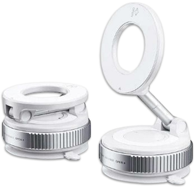 손끝공감 초강력 진공 흡착 차량용 접이식 맥세이프 스마트폰 거치대 X68, 스노우화이트, 1개