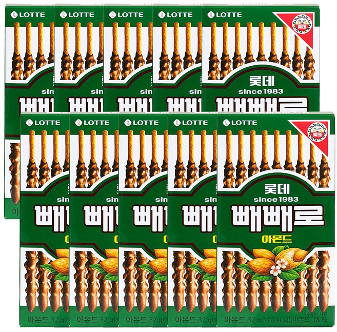 레트로 빼빼로 아몬드 32g x 10개