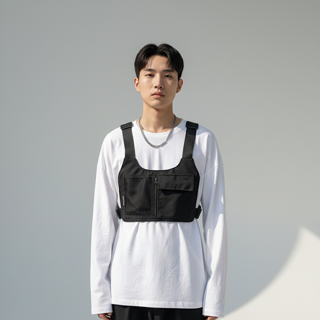 스포츠 러닝 조끼 체스트백 경량 가슴가방 트레이닝 등산 여행용 슬링백