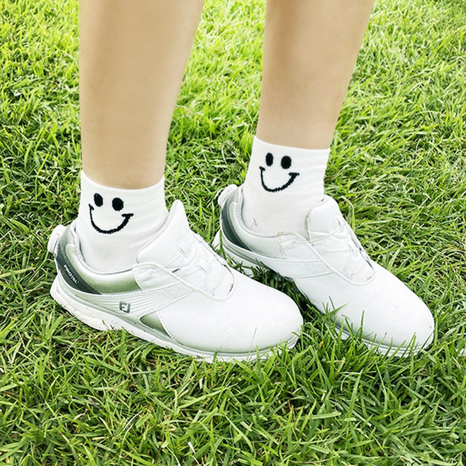 투솜 씨익 스마일 양말 여성골프양말 포인트양말 미소 라운딩 포인트 코디 봄 여름 여자골프웨어 의류 여성발목양말 여자짧은양말 단목양말