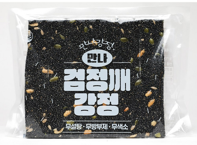 만나강정 9종 깨견과 강정 벌크 무설탕 무물엿 검정깨 참깨 들깨 건강 강정, 1개, 200g