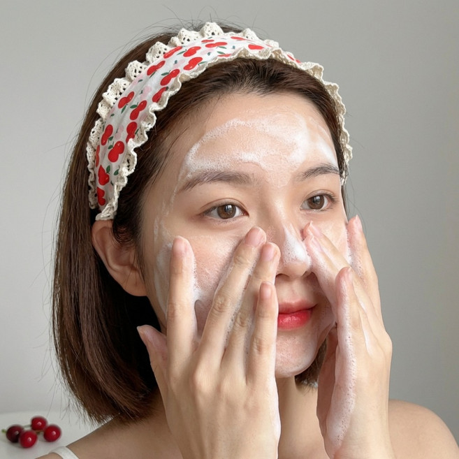 프랑스 니트 앞머리 고정 찍찍이 세안 헤어밴드