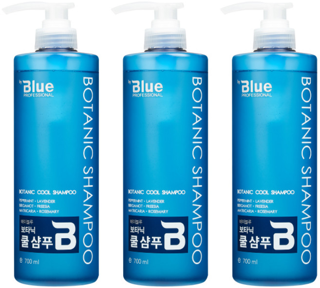 [리힘] 보타닉 쿨 샴푸 700ml x 3개 온가족 세트 두피쿨링 청량케어