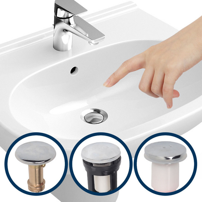 세면대 물마개_부속품 자동팝업 마개교체 똑딱이 뚜껑, 자동팝업 물마개 sw, 1개