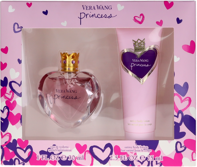 프린세스 바이 베라 왕 여성용 세트 오 드 뚜왈렛바디 로션1.02.5온스 184495, 1개