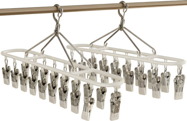 케이빅스 똑똑한살림 양말 건조대 20클립, 화이트