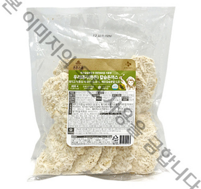 튼튼스쿨 우리돼지 한돈칼슘돈까스 60gx10입 600g, 1개