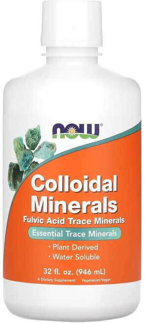 NOW Colloidal Minerals Liquid 나우 콜로이드 미네랄 액상 32oz (946ml) 2팩, 946ml, 3개 - 쿠팡