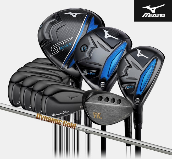 미즈노 ST-MAX 230&PRO 225 블랙 에디션&픽웨지 스틸 조합 풀세트[남성용][12PC7i4번~PW][DYNAMIC GOLD 120], 아이언강도 S200