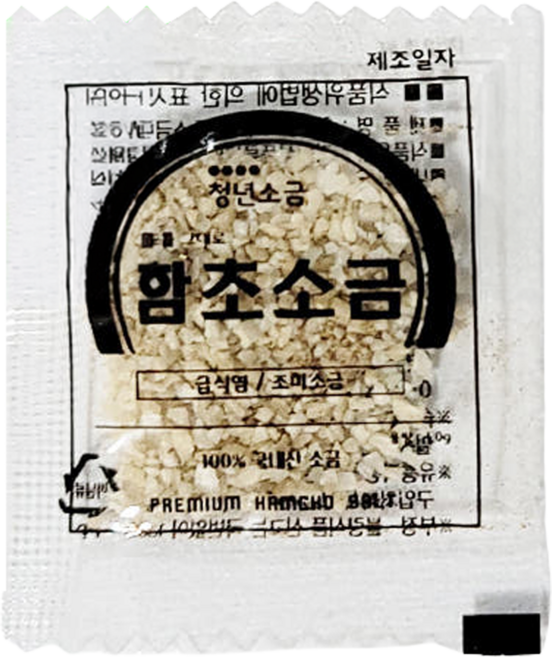 함초 일회용소금 1.0g 급식염 조미소금 국산100% 배달용 업소용 치킨소금, 1000개, 1g