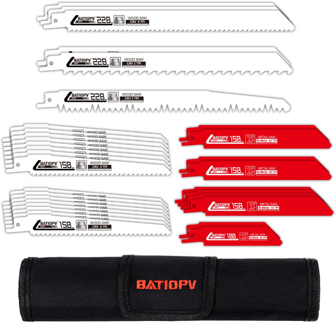 BATIOPV 32pc 왕복 톱날 컷소 목재용 철재용 톱날, 1개