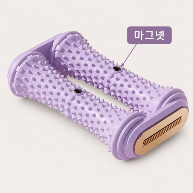 앤디아 듀얼 발바닥 지압 마사지 롤러 휴가 준비물, 퍼플