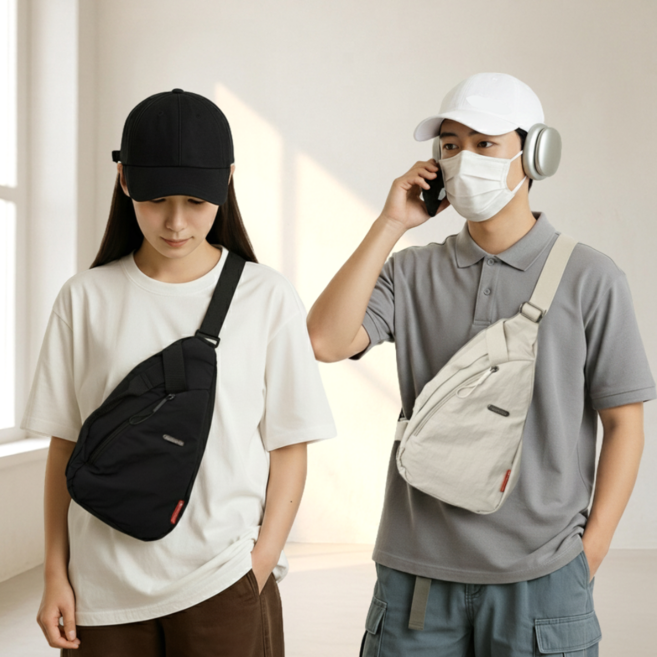 케이미 미니숄더 경량크로스 공용슬링백