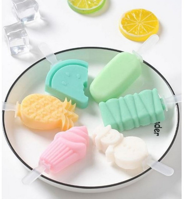 키딜스나인 실리콘 아이스크림틀, 파인애플(3P), 1개, 그레이