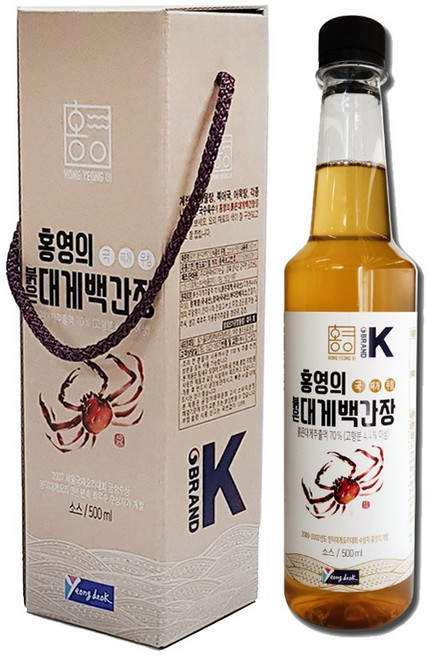 [더동쪽바다가는길] 홍영의 어간장 대게 백간장 선물세트 500ml, 1개