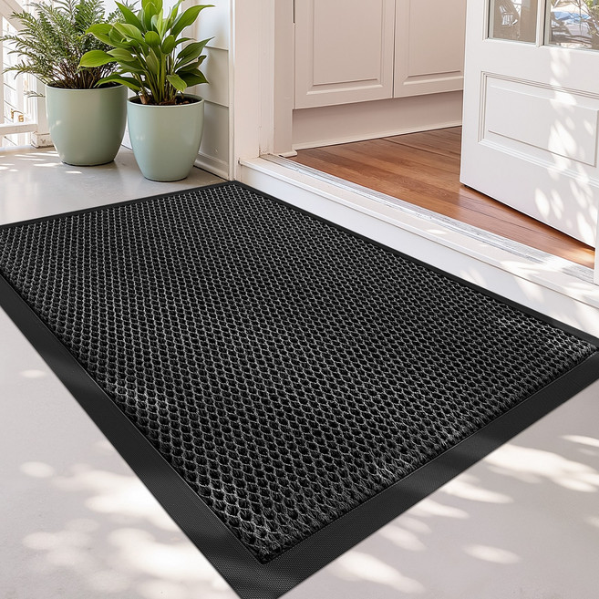 현관 매트 직사각형 카펫 미끄럼 방지 매트 발매트 업소용 발매트 카페트 현관 발매트 현관용, 1개, 회색